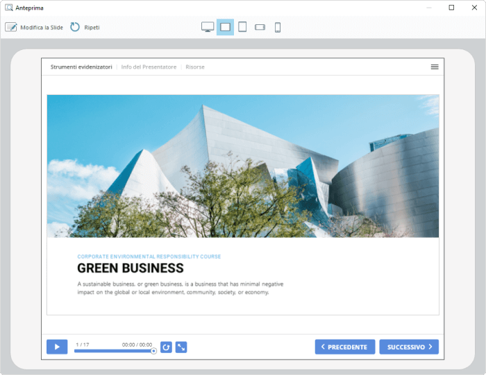 Visualizza l’anteprima del tuo corso prima di convertire PPT in SCORM