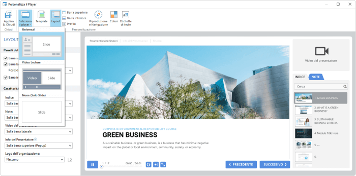 Player SCORM personalizzabile Player SCORM personalizzabile in iSpring Suite