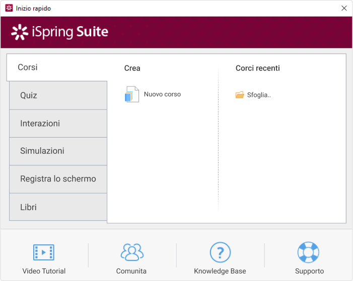 Convertitore integrato iSpring Suite da MP4 a SCORM