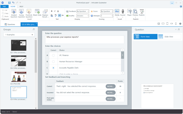 Strumento di creazione SCORM, software Articulate 360