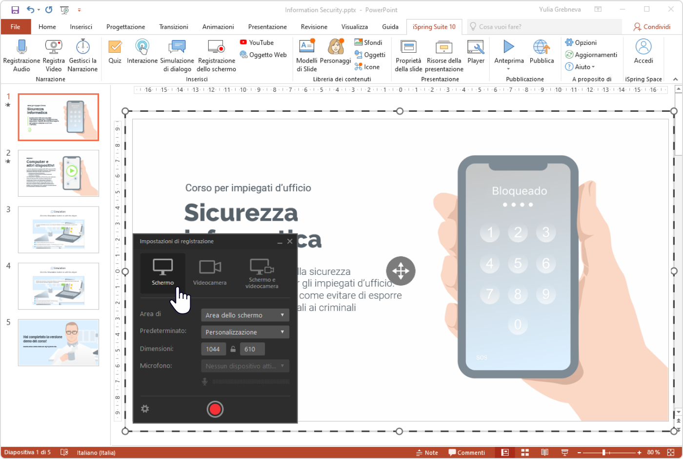 Impostazioni di registrazione video di iSpring Suite Impostazioni di registrazione video di iSpring Suite