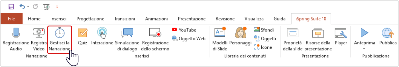 Gestire le narrazioni su iSpring Suite Gestire le narrazioni su iSpring Suite