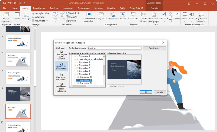 Aggiungere la navigazione a un quiz in PowerPoint 2