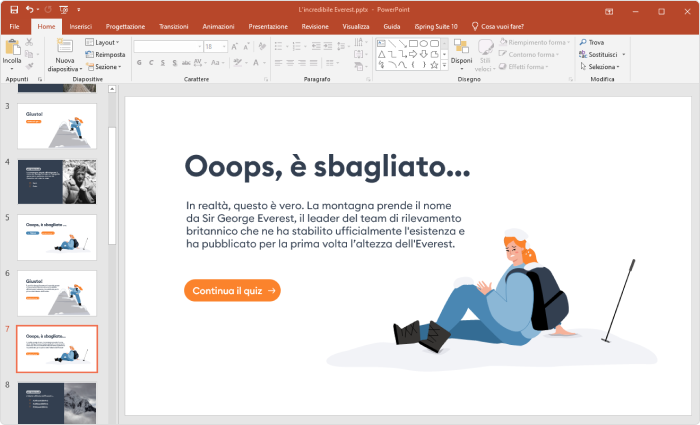 Creare una diapositiva di feedback in PowerPoint