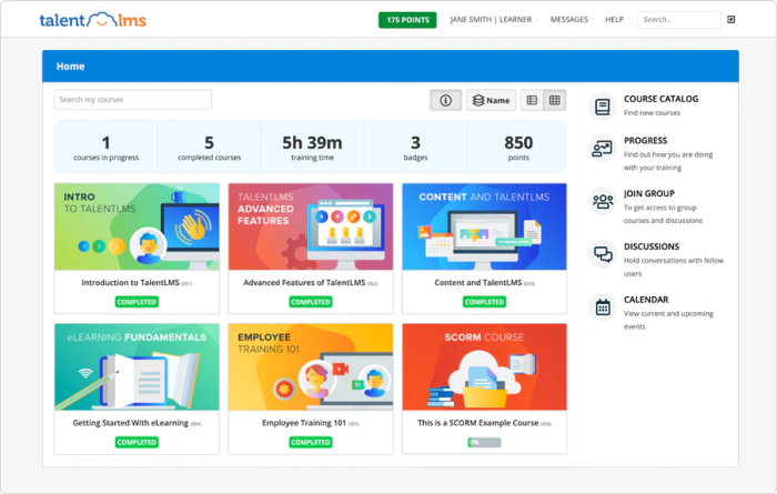 TalentLMS Piattaforma di e-learning TalentLMS