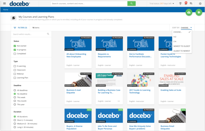 Docebo Piattaforma di e-learning Docebo