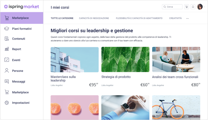 iSpring Market iSpring Market - Marketplace per vendere corsi online