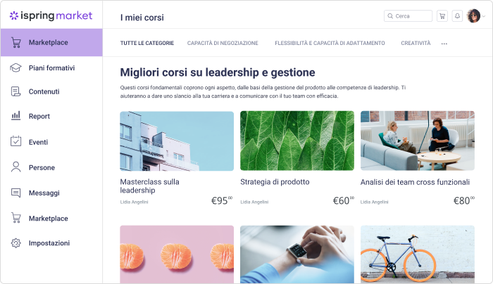 iSpring Market - Marketplace per vendere corsi online