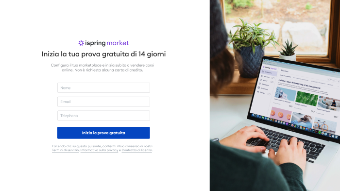 Prova gratuita di iSpring Market Prova gratuita di iSpring Market