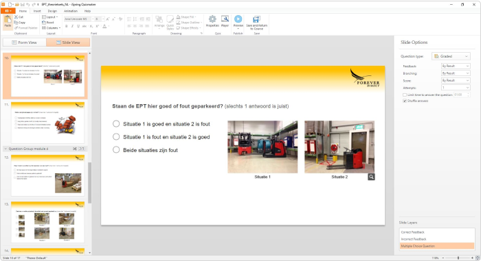 Quiz creato con iSpring Suite Quiz di conformità creato con iSpring Suite