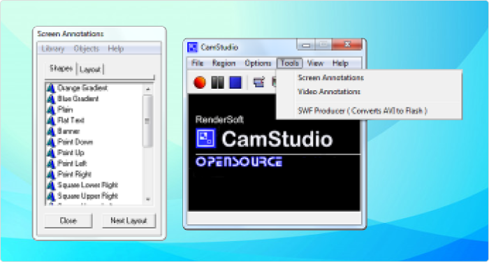 CamStudio Programma per registrare schermo PC CamStudio