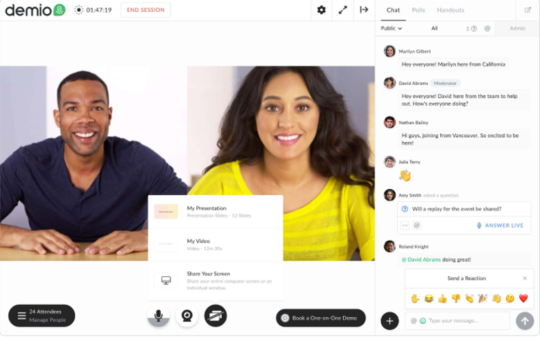 Una sessione di webinar Una sessione di webinar