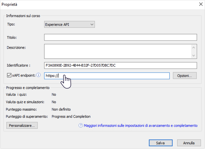 endpoint xAPI in iSpring Suite