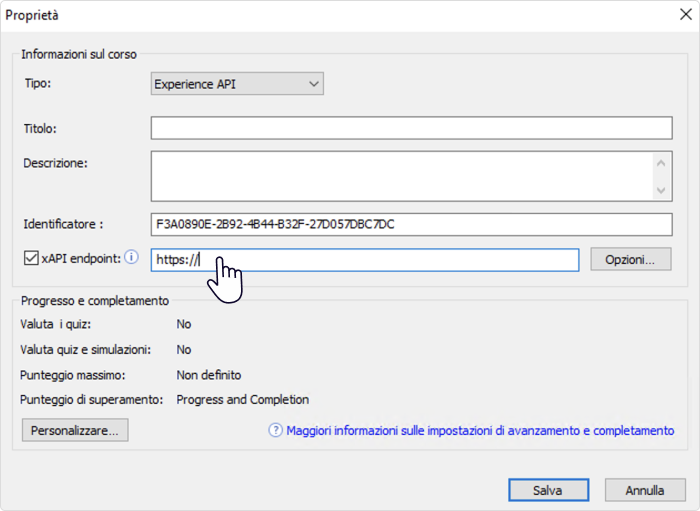 xAPI endpoint endpoint xAPI in iSpring Suite