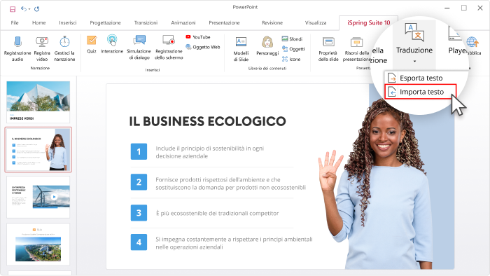 Come importare la traduzione su iSpring Suite Max