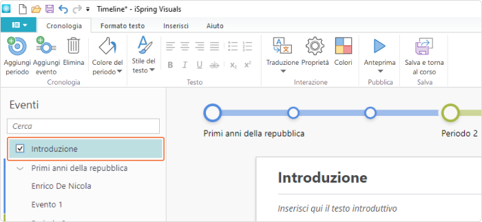 Inserire un’introduzione richiede solo un clic con iSpring Visuals