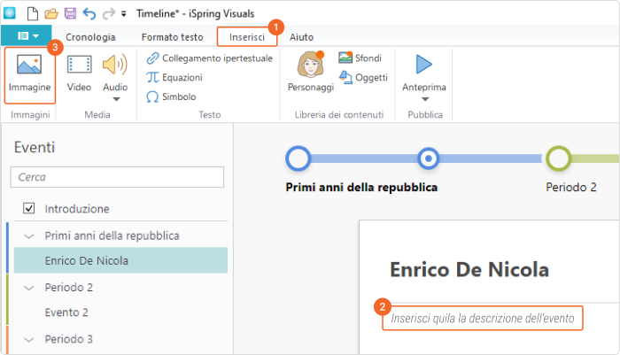 iSpring Visuals permette di inserire elementi multimediali