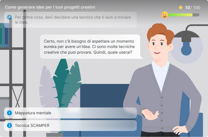 Un esempio di una lezione interattiva, perfetta per i materiali di un content creator