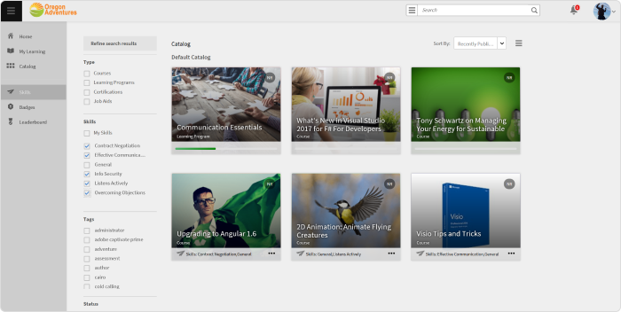 Adobe Learning Manager Piattaforma di e-learning Adobe Learning Manager