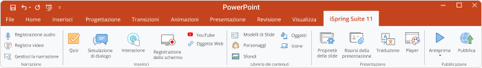 Barra multifunzione iSpring Suite