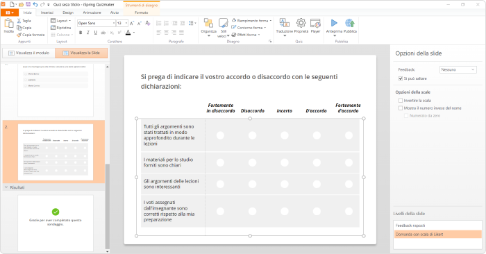 Visualizza il modulo