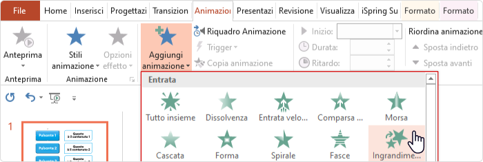 Ingrandimento a rotazione