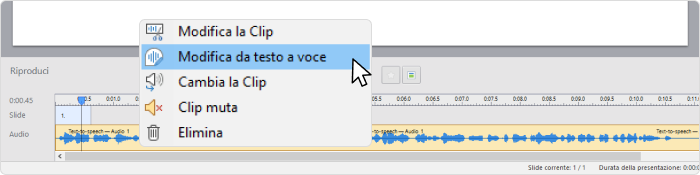 Modifica da testo a voce