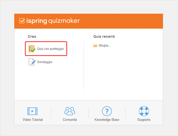 Creare quiz a risposta multipla in iSpring QuizMaker