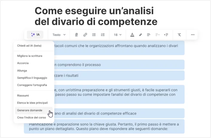 Crea quiz in modo rapido e semplice con iSpring IA Creare corsi per lo sviluppo delle soft skills