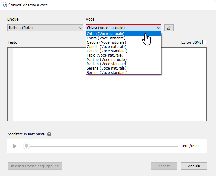 Creare una voce AI con iSpring Suite Max