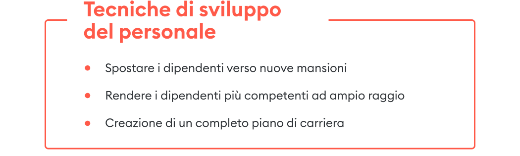 Sviluppo delle risorse umane: tecniche