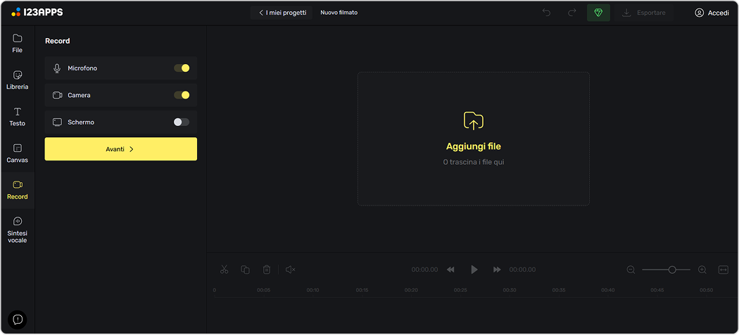 Registrare lo schermo del PC con 123apps