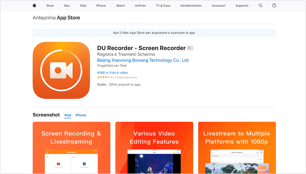 Registrare lo schermo del PC con DU Recorder – Screen Recorder