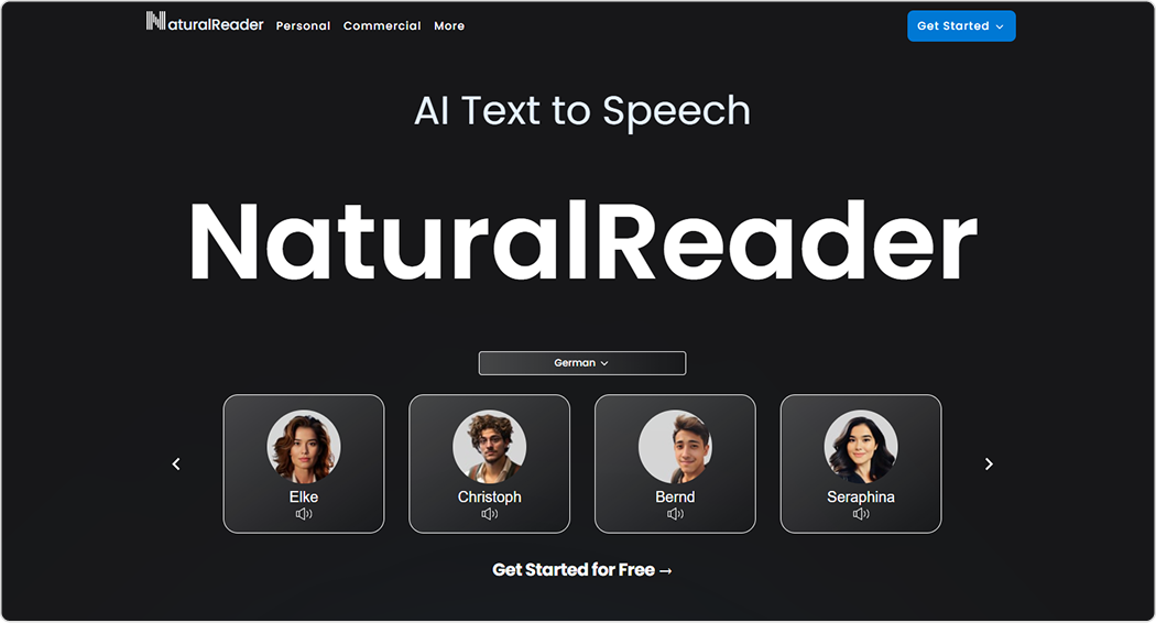 Il sintetizzatore vocale NaturalReader
