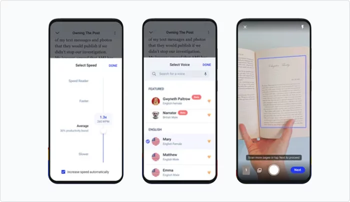 Il sintetizzatore vocale Speechify