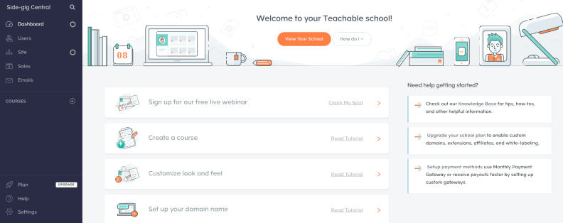Creare e vendita corsi online con Teachable