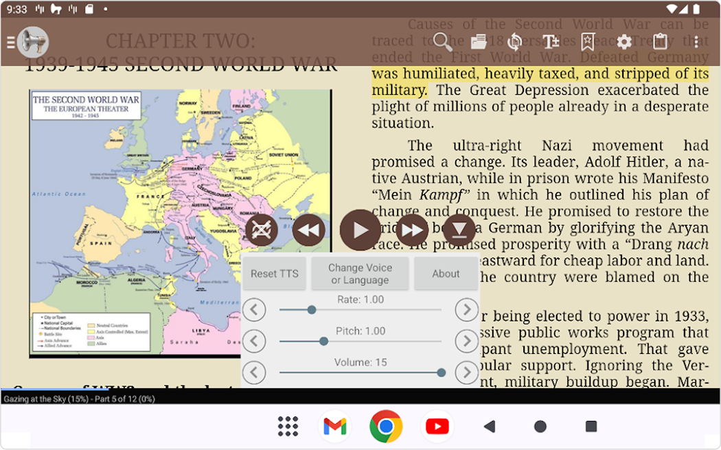 Il sintetizzatore vocale @Voice Aloud Reader