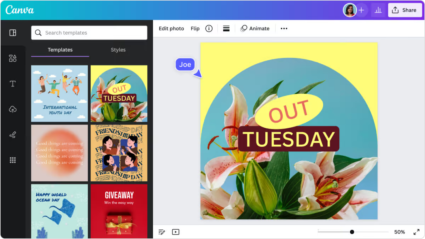 Canva è uno strumento per un content creator
