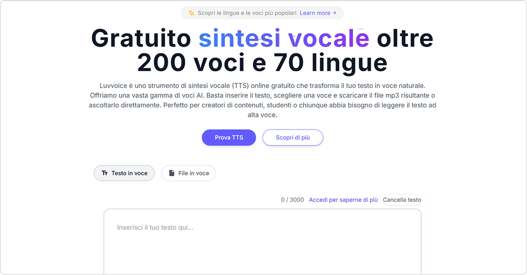 Il sintetizzatore vocale Luvvoice
