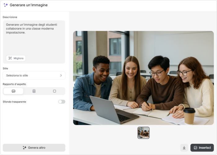 Generazione di immagini con iSpring IA