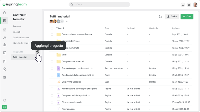 Base di conoscenza in iSpring LMS Piano formativo: base di conoscenza in iSpring LMS