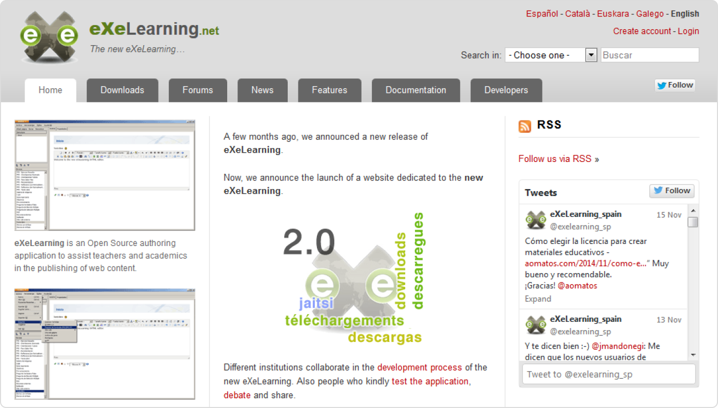 eXeLearning Software di authoring: eXeLearning