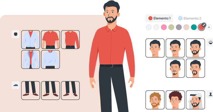 Creatore di personaggi PowerPoint interattivo: creatore di personaggi