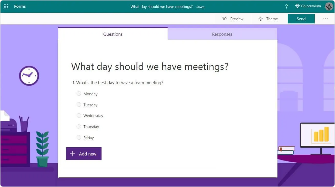 Microsoft Forms Strumenti per survey: Microsoft Forms