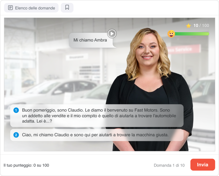 Creare simulazioni di dialoghi con iSpring Suite Compliance aziendale: creare simulazioni di dialogo
