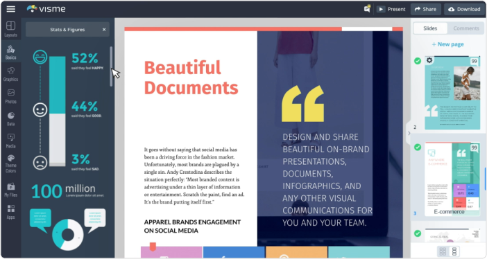 Visme Visme è un e-learning software