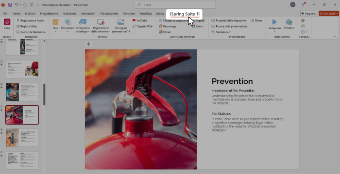 iSpring Suite Copilot su PowerPoint: iSpring Suite