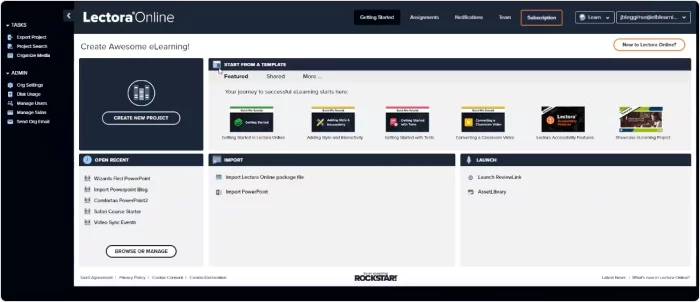 Lectora Online Piattaforma per corsi e-learning Lectora Online