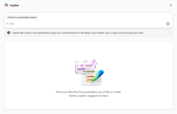 Presentazione Copilot in PowerPoint Copilot su PowerPoint: creare una presentazione