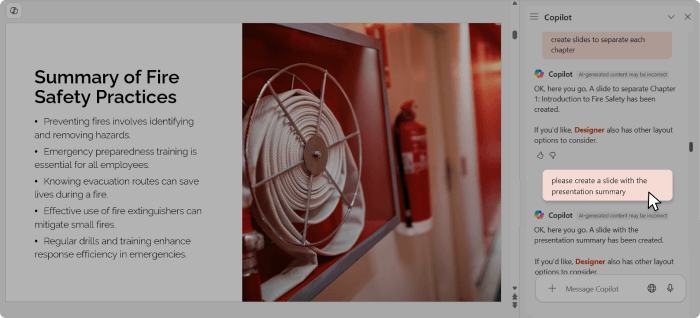 Crea una diapositiva Copilot su PowerPoint: crea una diapositiva